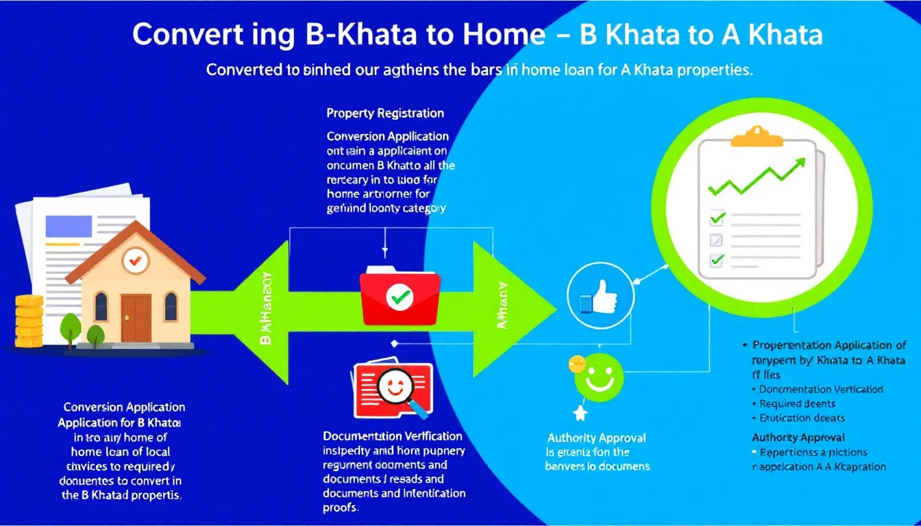 The process of converting B Khata to A Khata.