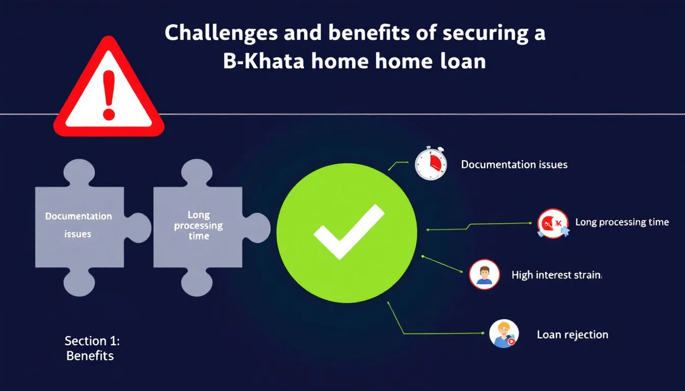 Challenges faced when securing a B Khata home loan.