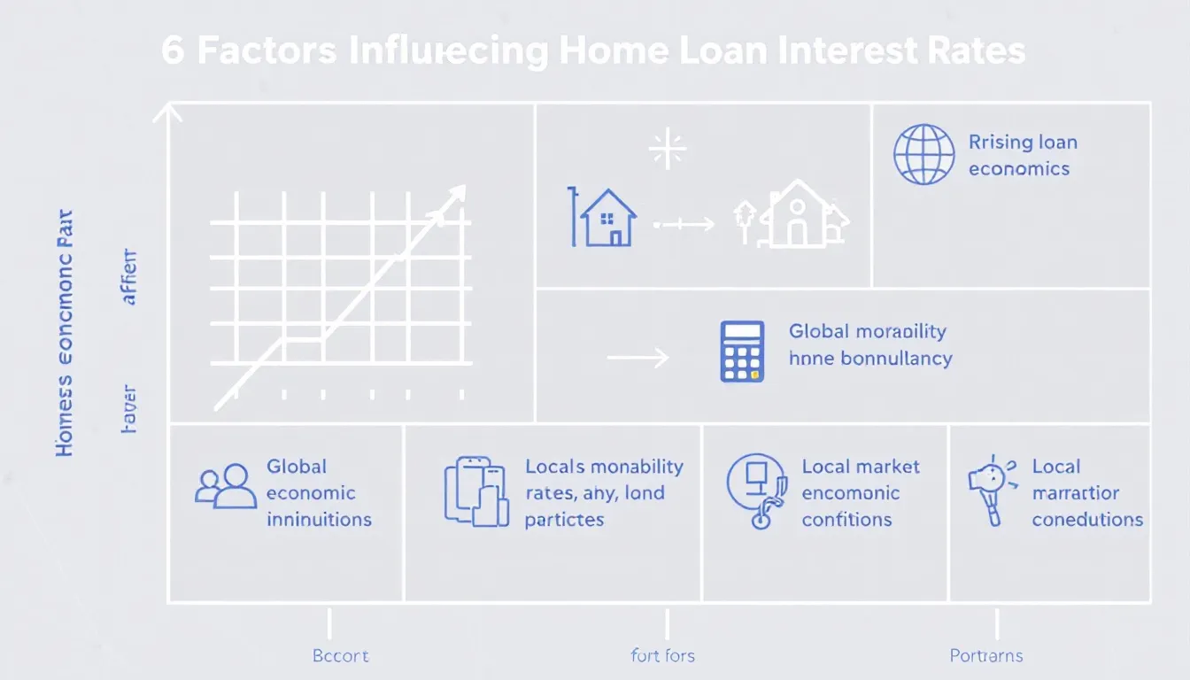 An illustration of various factors influencing home loan interest rates.