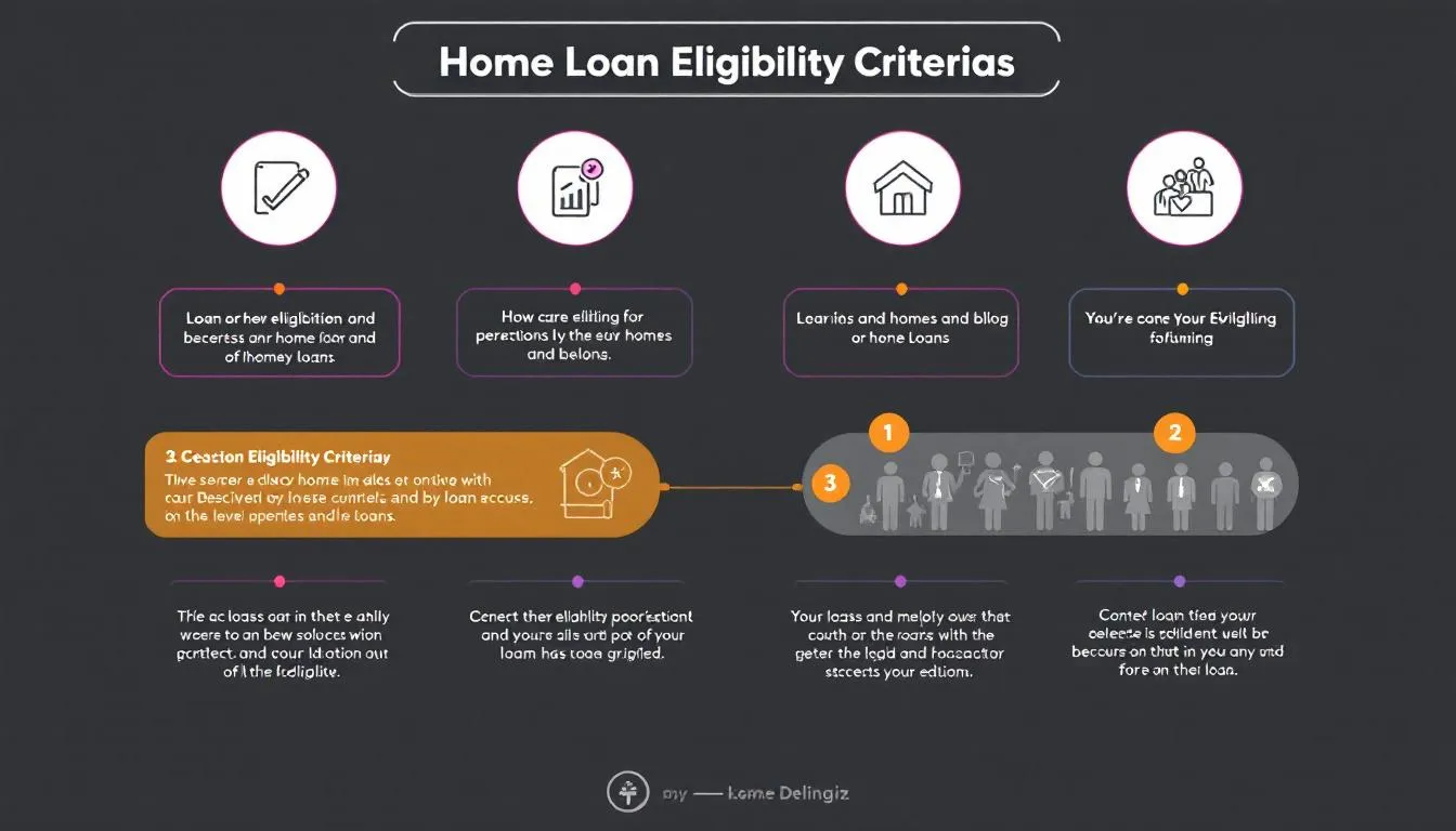 A checklist of eligibility criteria for home loans.