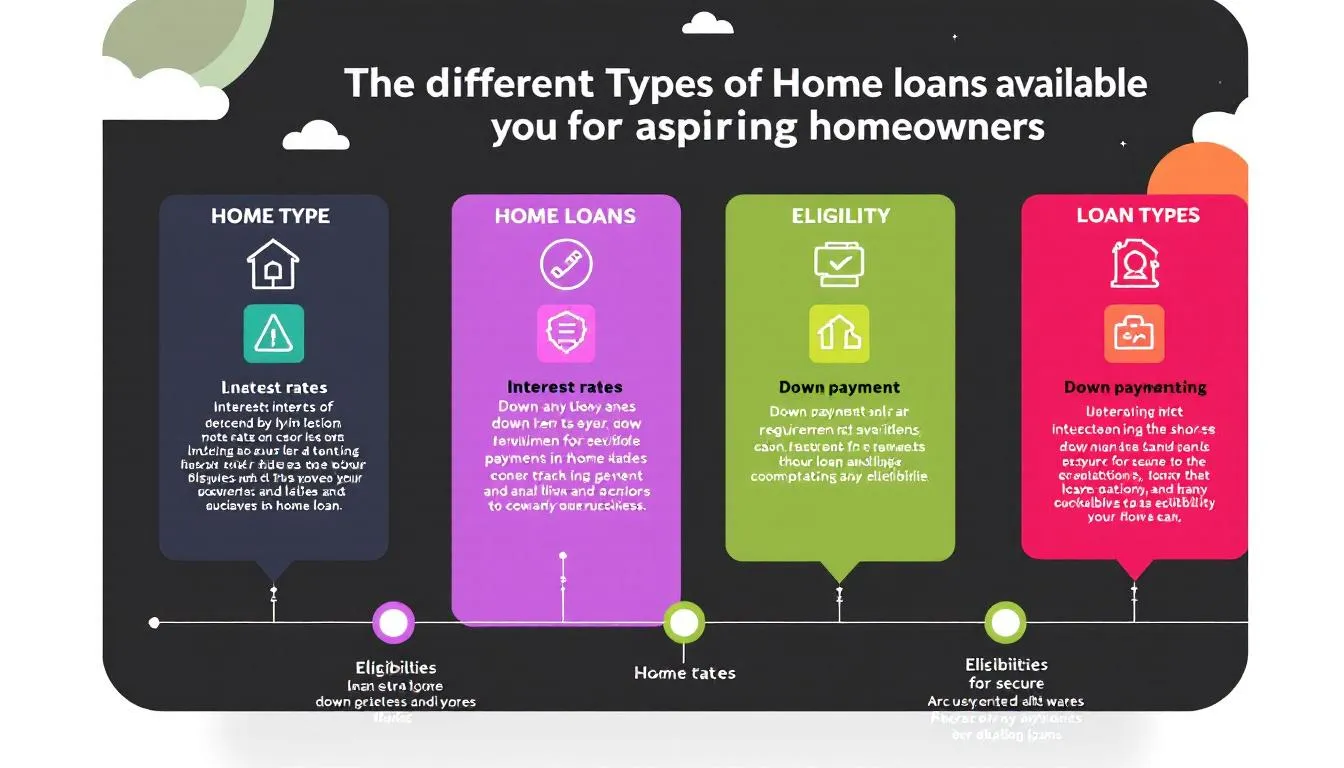 Different types of home loans available for aspiring homeowners.