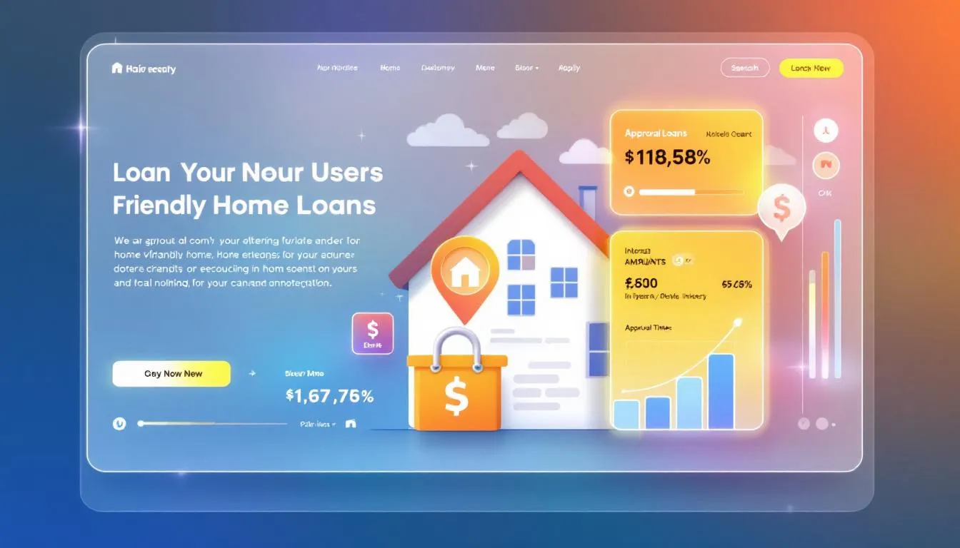 A screenshot of a user-friendly online portal for home loans.