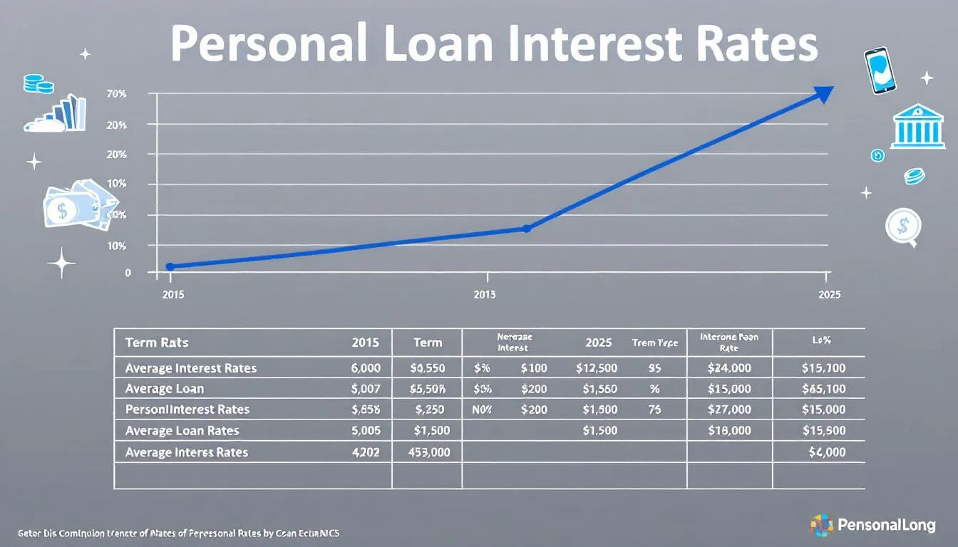 An image depicting a calculator and a notepad with financial graphs and charts, illustrating the concept of personal loan interest rates. The scene emphasizes the calculation of monthly instalments and repayment options for personal loans, highlighting the importance of understanding interest rates in managing personal finances.